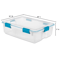 Quart Clear Plastic Storage Totes With Latching Lids Closet Organizer 3