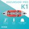 Intex Excursion Pro K1 Inflatable Fishing Kayak Vinyl Kayak With Oar Pump Lightweight Portable And 7