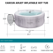 Bestway SaluSpa Cancun AirJet Inflatable Hot Tub With Soothing Jets Gray Spa With Bubble Jets Rapi 5