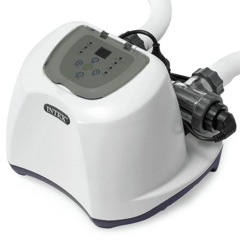 Intex Crystal Clear Saltwater System For Above Ground Pools Chlorinator Filtration Combo 0