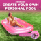Swimline Classic Inflatable Suntan Tub Lounge Pink Floating Pool Lounger For Sunbathing Backyard Wa 2