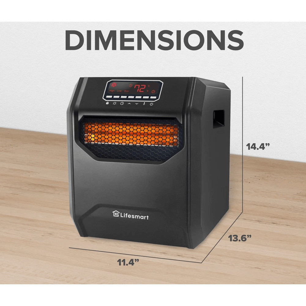LifeSmart LifePro Element Infrared Large Room Space Heater With Remote Powerful EnergyEfficient Hea 8