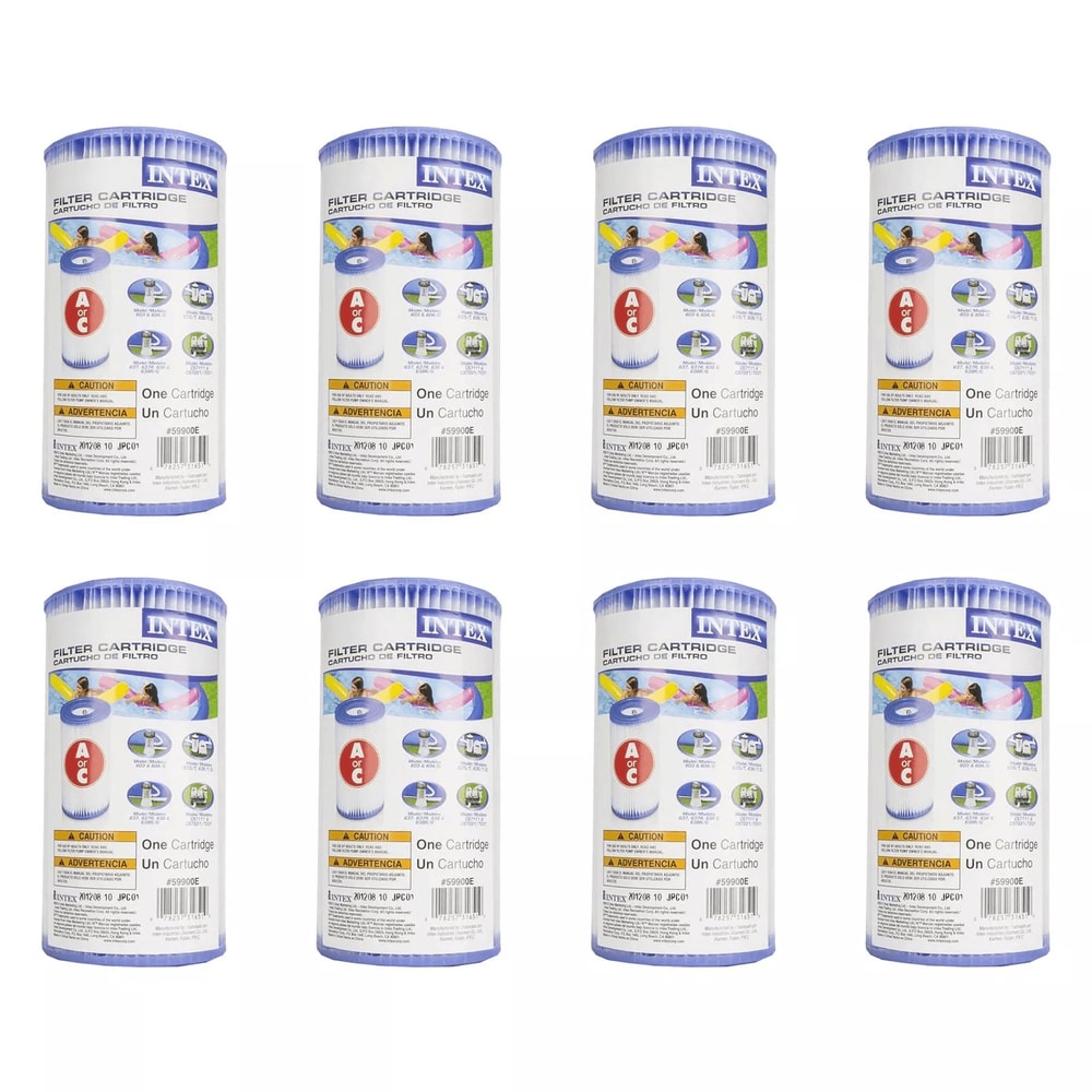 Intex Pool Easy Set Type A Replacement Filter Pump Cartridge 8 Pack HighQuality Dacron Filters For 0