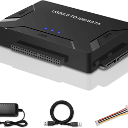 universal usb to ide & sata adapter, external hard drive converter kit for hdd/ssd, supports data recove