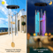 Color Changing Solar Wind Chimes With LED Lights Large Deep Tone Resonant Bell Tubes For Outdoor G 1