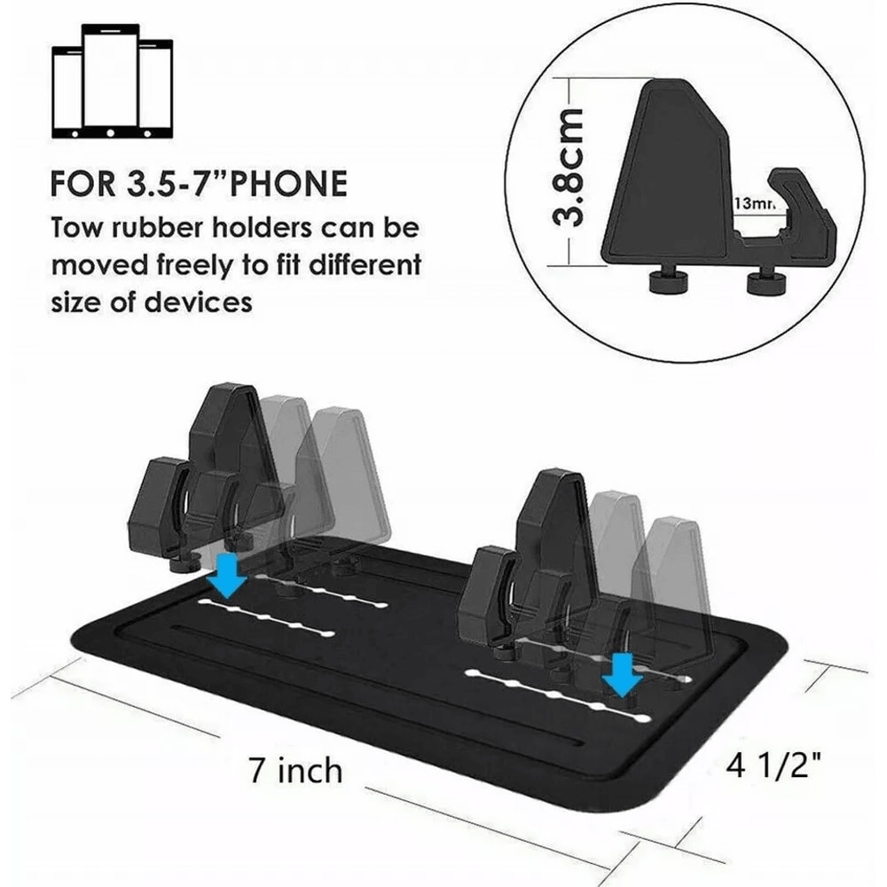 Universal Car Dashboard AntiSlip Rubber Mat Mount Holder Pad Stand For Mobile Phone GPS 4