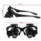 LED Double Eye Magnifier Loupe Glasses Jewelry Watch Repair Tool With Adjustable Light 4