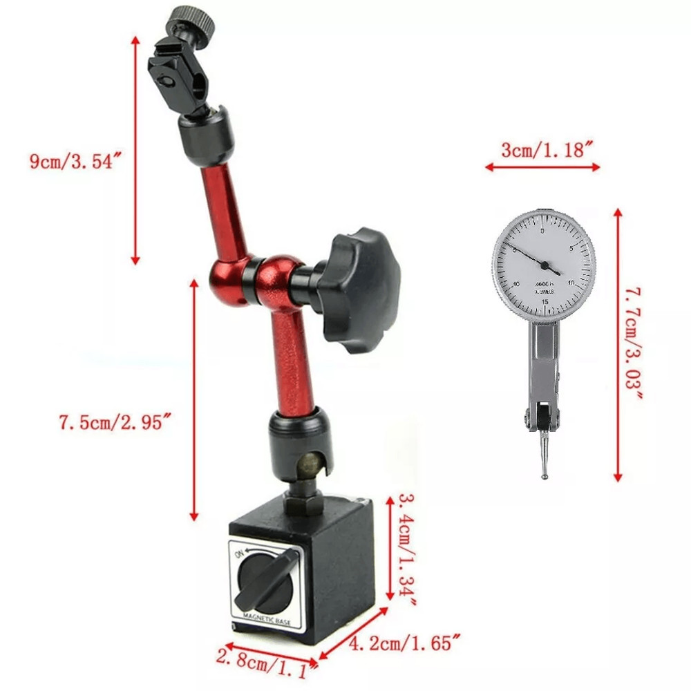 Flexible Magnetic Metal Base Stand With Universal Arm Ideal For Dial Test Indicators  Precision Mea 4