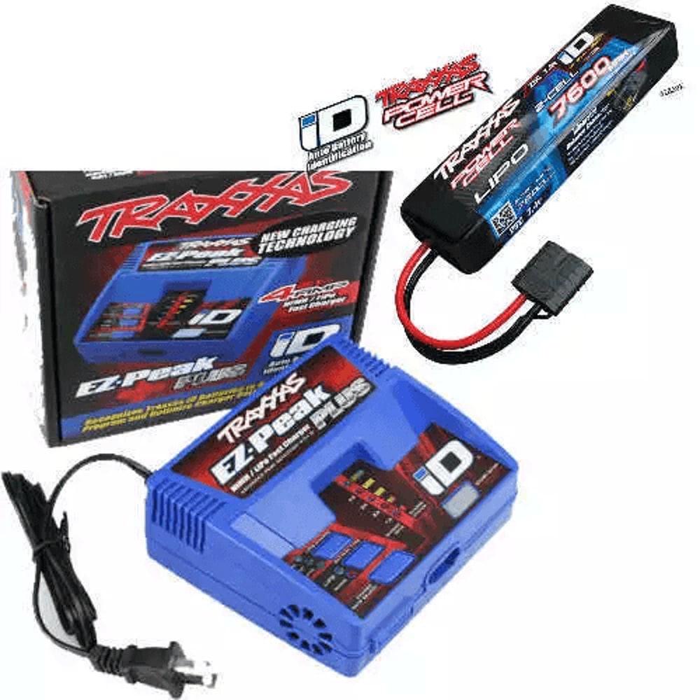 Traxxas EZPeak Plus Fast Charger With ID 7600mAh 2S 74V 25C LiPo Battery 4A Quick Charge For RC V 0