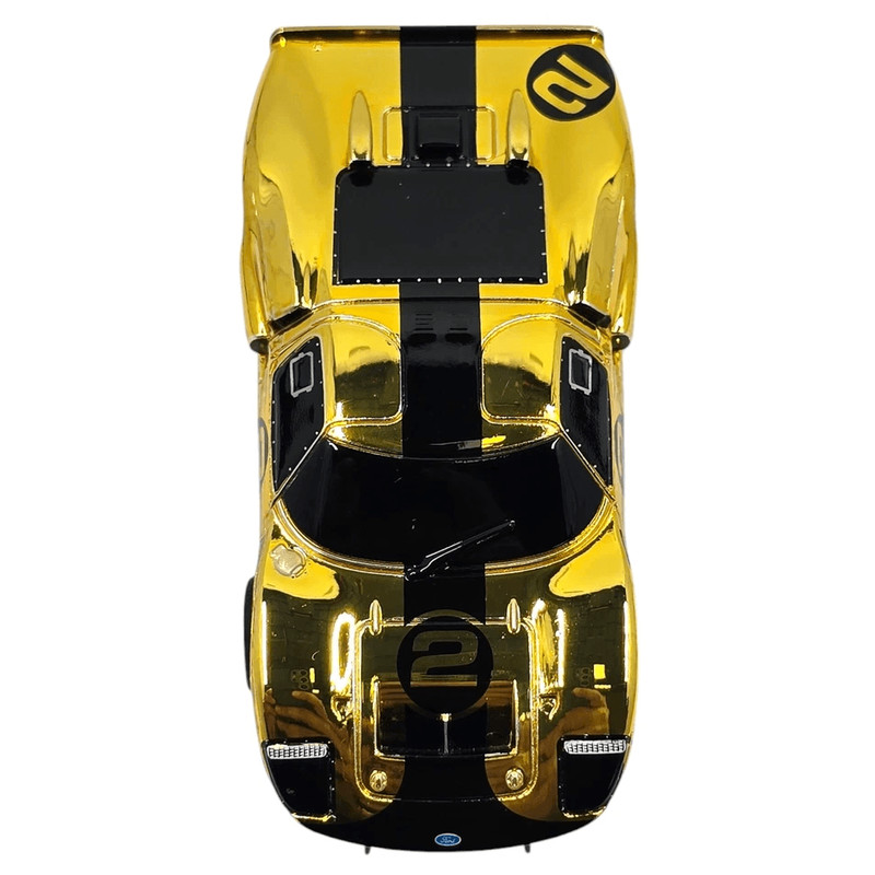 Limited Edition AFX Ford GT40 Mirror Gold Chrome Black Mega G HO Scale Slot Car 3