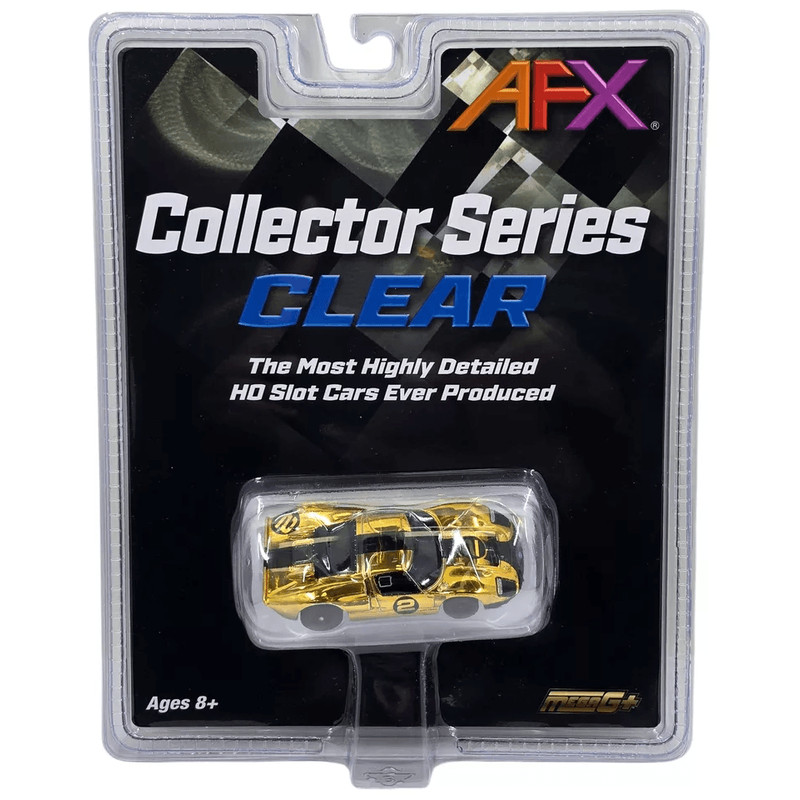 Limited Edition AFX Ford GT40 Mirror Gold Chrome Black Mega G HO Scale Slot Car 1