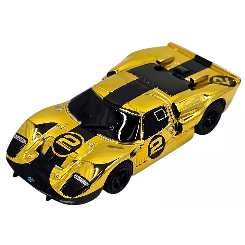 Limited Edition AFX Ford GT40 Mirror Gold Chrome Black Mega G HO Scale Slot Car 0