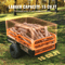 Heavy Duty Dump Trailer Tow Behind Cart 1500 Lbs Capacity 15 Cu Ft Steel Construction For ATV Lawn 3