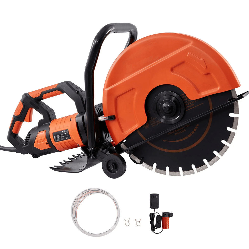Electric Concrete Saw WetDry Cutter With Water Pump  Blade Heavy Duty Masonry Cutting Tool For Bric 0