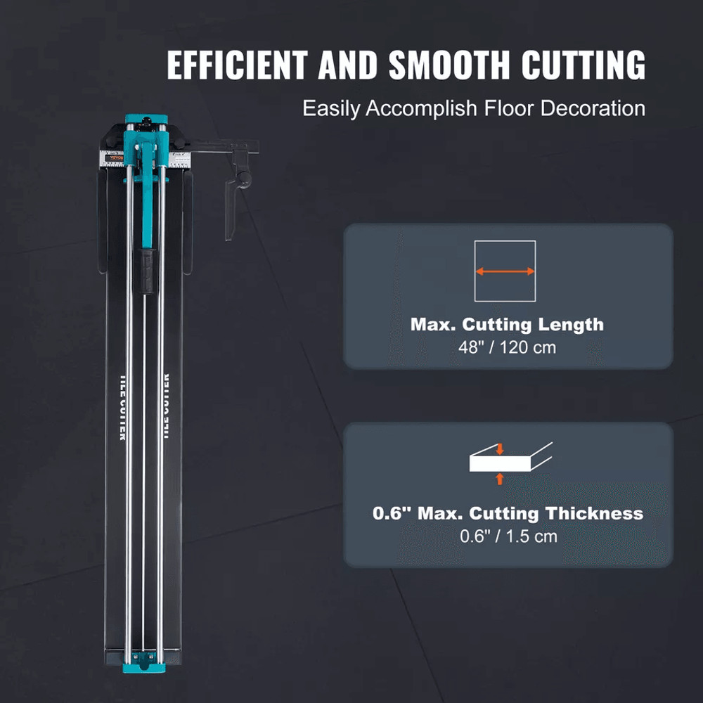 48 Manual Tile Cutter With Infrared Positioning  HeavyDuty Ceramic  Porcelain Cutting Machine 4