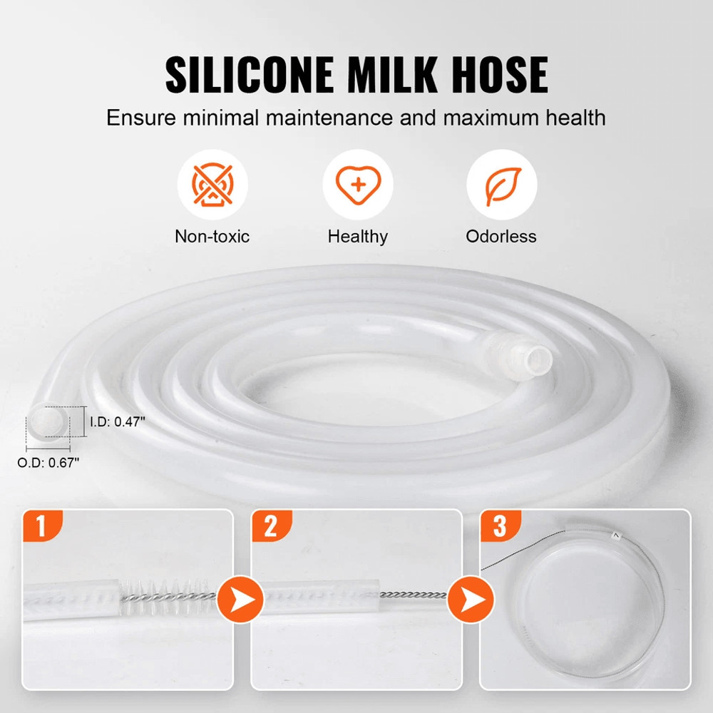 Electric Cow Milking Machine Stainless Steel Milking Equipment With Pulsation System 3