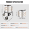 Chicken Plucker Machine Stainless Steel Feather Remover With Motor 108 Rubber Fingers For Poultry 5