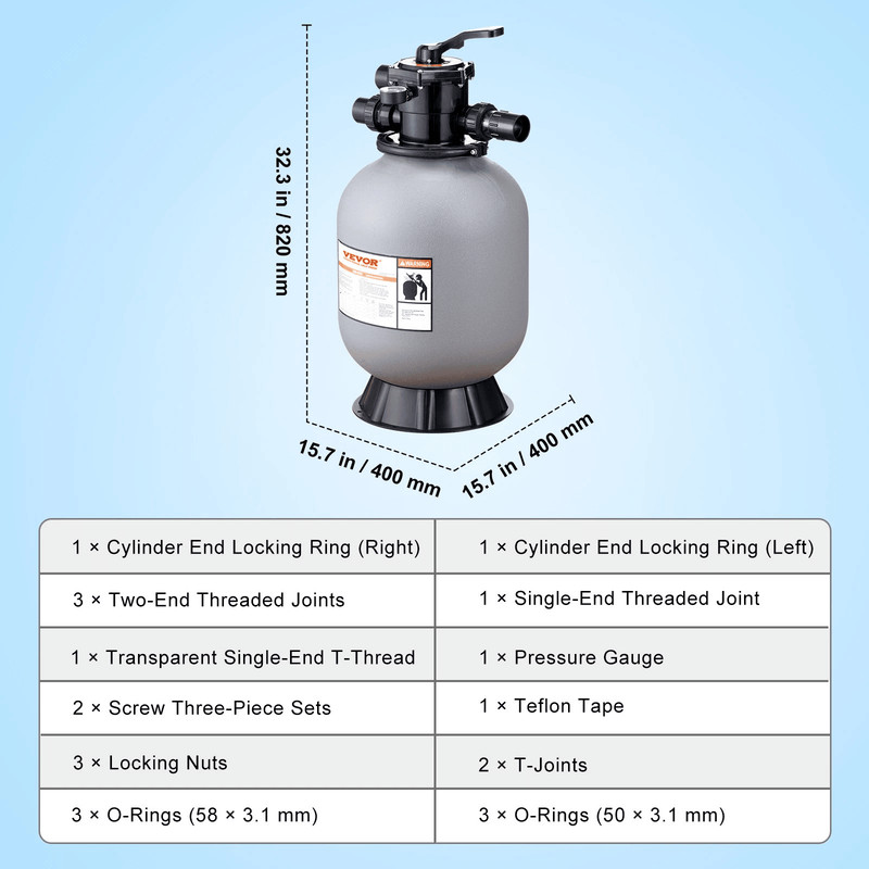 Premium Pool Sand Filter For AboveInground Pools 7 Way Valve For Superior Water Clarity 5