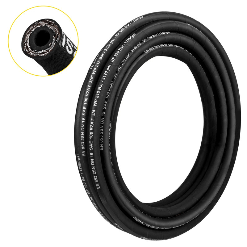 Coiled Hydraulic Hose Steel Wire Reinforced Rubber Hose 0