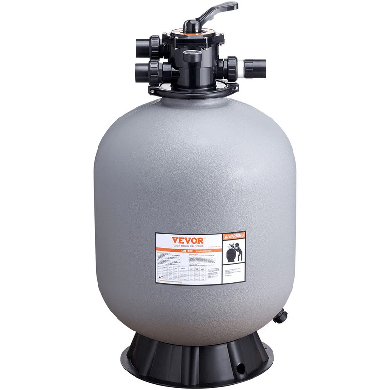 VEVOR 24 Sand Filter For AboveInground Pools  7Way Valve 65 GPM Flow Rate Durable HDPE Construction 1