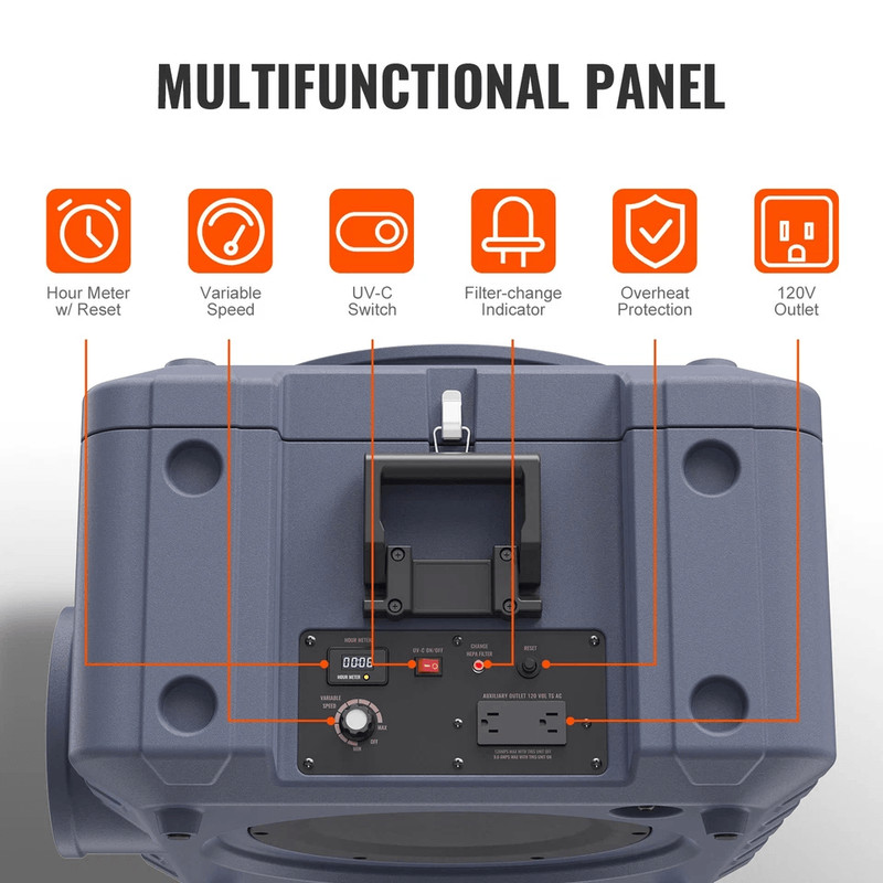 Air Scrubber With 3 Stage Filtration Stackable Negative Air Machine For Industrial  Commercial Use 5