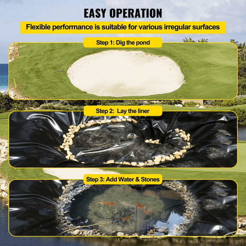 20x25 Ft 20 Mil LLDPE Pond Liner HeavyDuty Waterproof Fish Pond Liner For Water Gardens Koi Ponds 7