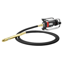electric concrete vibrator, poker tool for air bubble removal in concrete