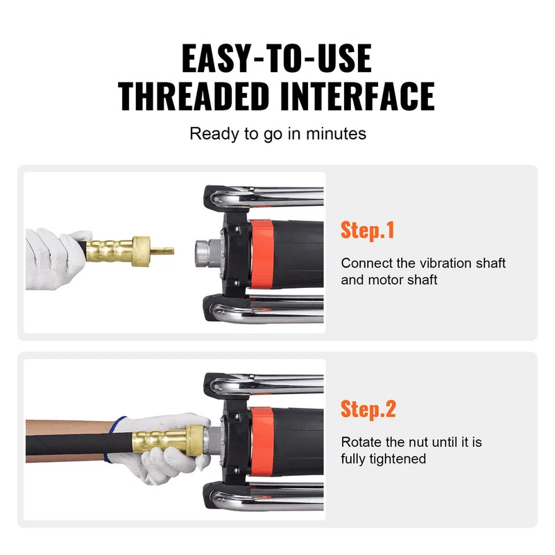 Electric Concrete Vibrator Poker Tool For Air Bubble Removal In Concrete 4