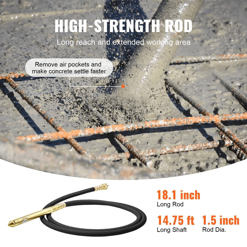 Electric Concrete Vibrator Poker Tool For Air Bubble Removal In Concrete 3