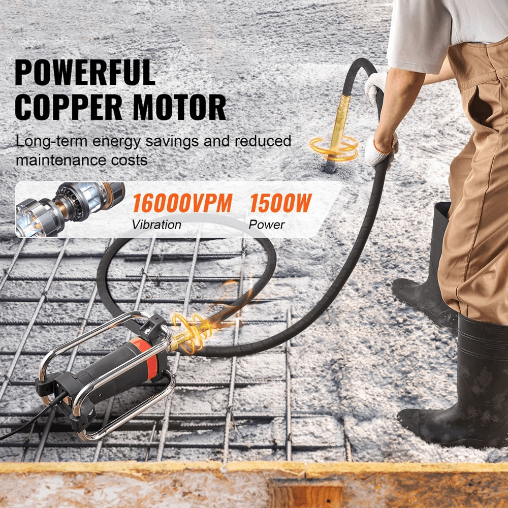 Electric Concrete Vibrator Poker Tool For Air Bubble Removal In Concrete 2