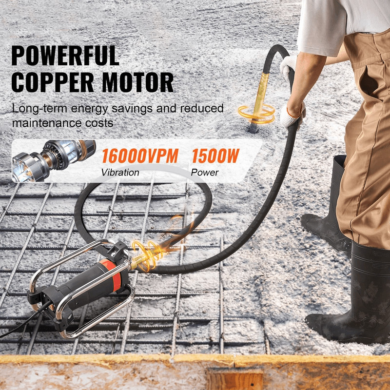 Electric Concrete Vibrator Poker Tool For Air Bubble Removal In Concrete 2