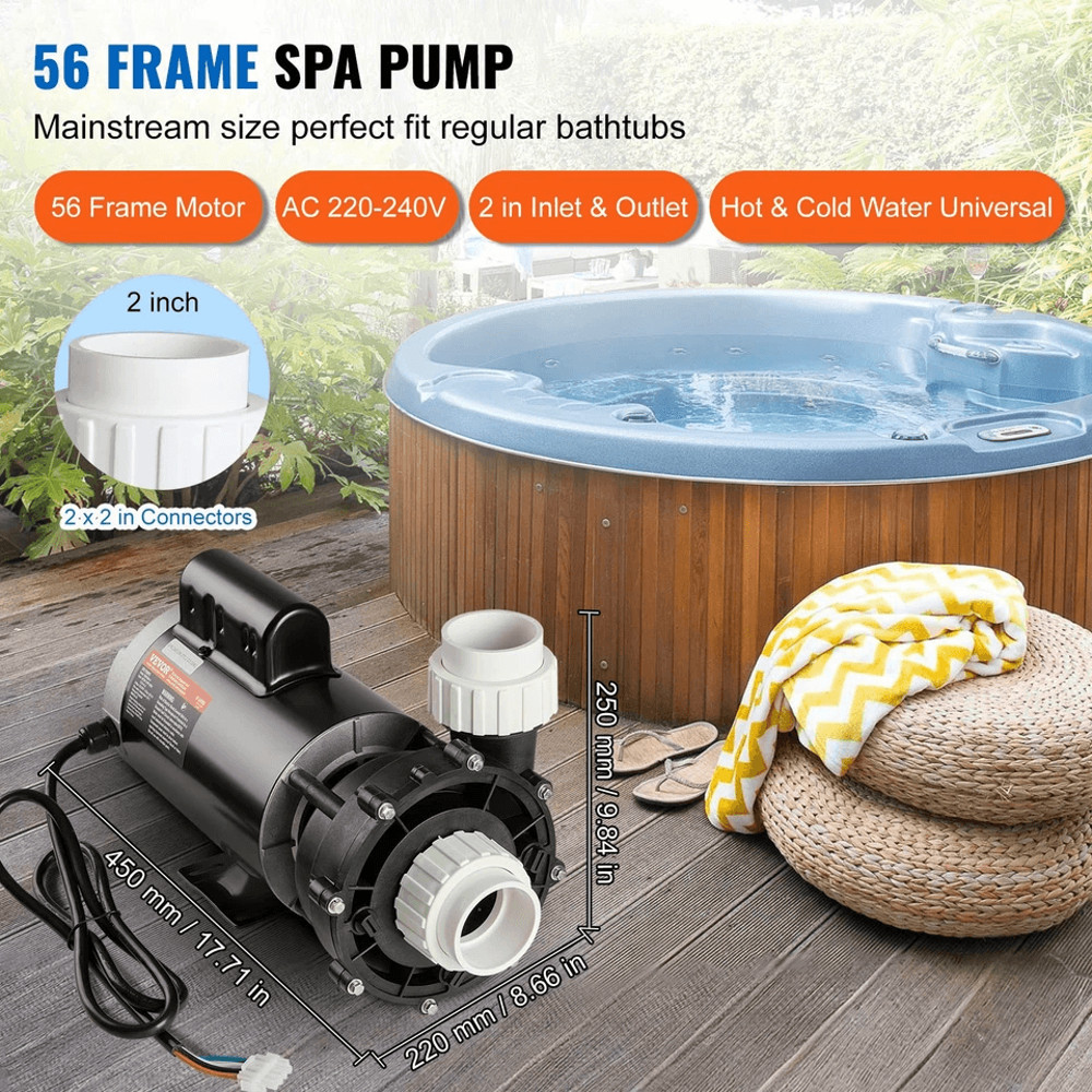 2 Speed Spa Pump 56 Frame High Speed Low Speed Efficient Hot Tub Circulation Pump 1