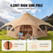 Canvas Tent 4 Seasons 5m Bell Tent For Camping With Stove Jack Waterproof Spacious 8Person Yurt Te 5