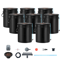 Hydroponics Deep Water Culture DWC System 8 Bucket 5 Gallon Kit With Air Pump Stones 6