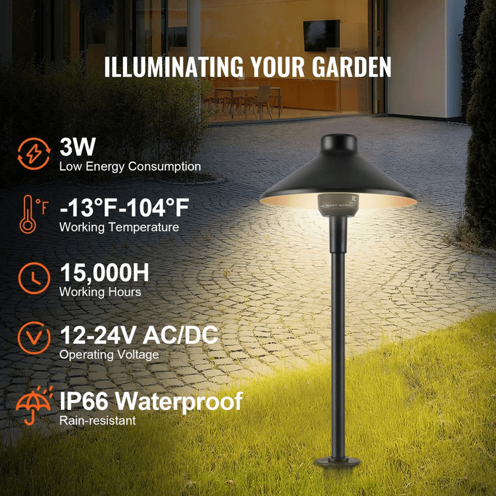 12 Pack Low Voltage Landscape Path Lights 1224V Outdoor LED Pathway Lighting  IP66 Waterproof 3W Re 7