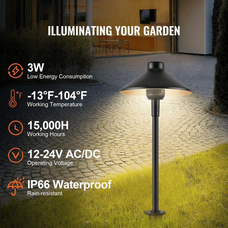 12 Pack Low Voltage Landscape Path Lights 1224V Outdoor LED Pathway Lighting  IP66 Waterproof 3W Re 7