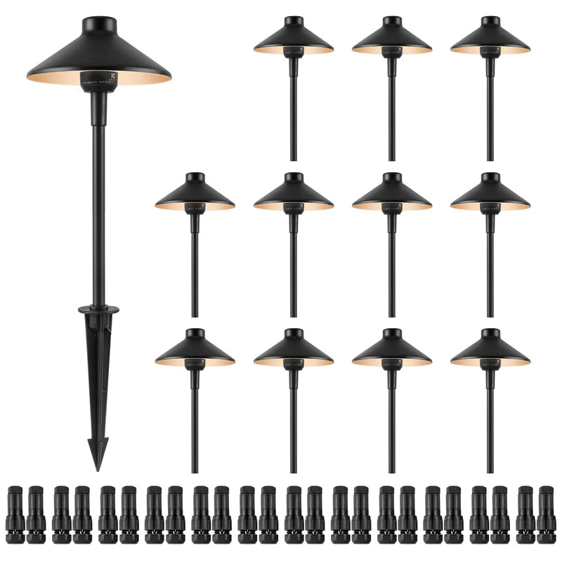12 Pack Low Voltage Landscape Path Lights 1224V Outdoor LED Pathway Lighting  IP66 Waterproof 3W Re 0