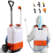 Battery Powered Backpack Sprayer With Wheels Adjustable Pressure 12V Battery Multiple Nozzles 0
