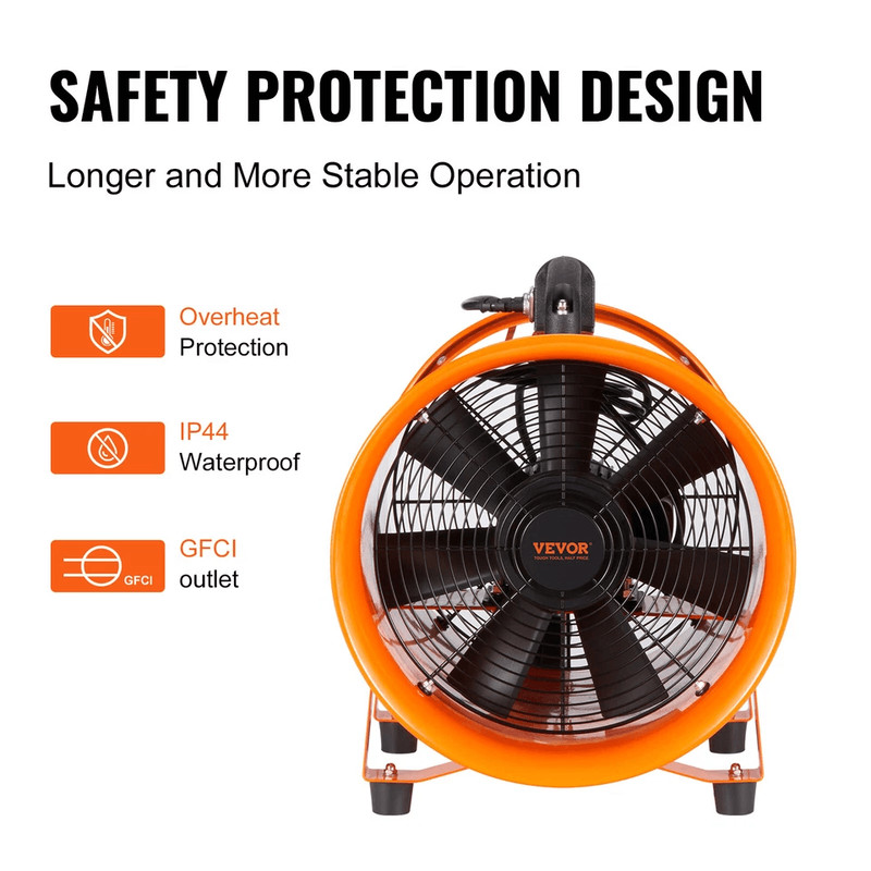 Portable Extractor Fan Blower Ventilator With Duct Hose Industrial Air Mover For Workshops  Ventila 4