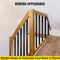 Deck Balusters Metal Deck Spindles 76 Pack Aluminum Alloy Railing Matte Black Outdoor Staircase Po 1