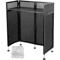 Foldable DJ Event Facade Booth Black Scrim Metal Frame With Table Top Ideal For Mobile DJs Events 0