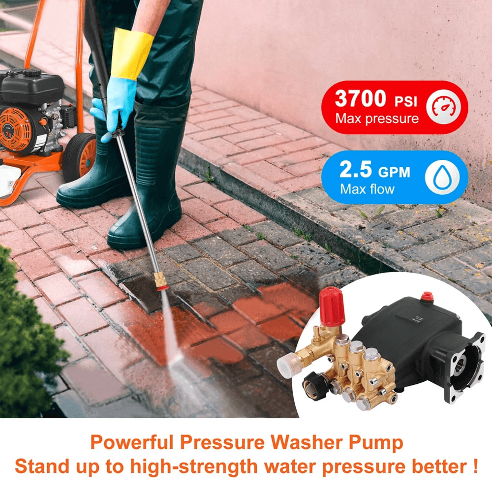 Universal Horizontal Pressure Washer Pump 25 GPM Power Washer Pump For Gas Engines 1