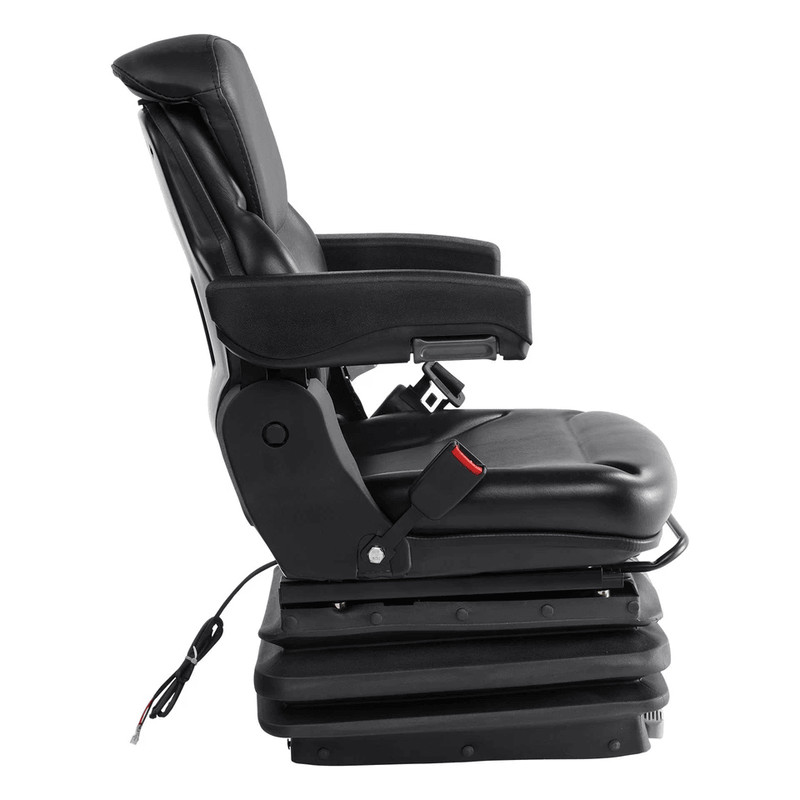 Universal Forklift Seat  Adjustable Tractor Seat With Armrests Seatbelt  Shock Absorption 5