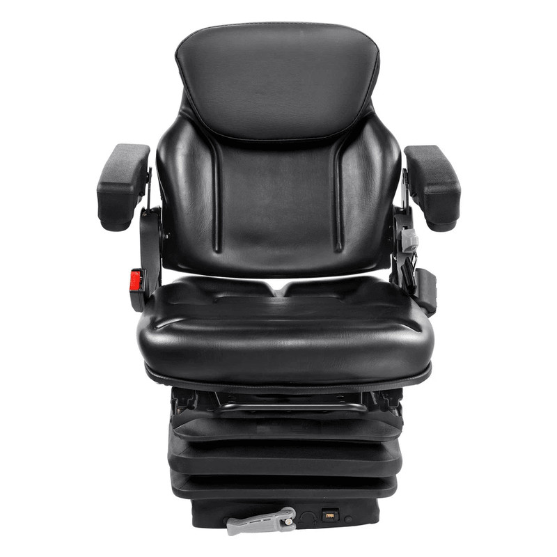 Universal Forklift Seat  Adjustable Tractor Seat With Armrests Seatbelt  Shock Absorption 6