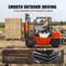 Universal Forklift Seat  Adjustable Tractor Seat With Armrests Seatbelt  Shock Absorption 1