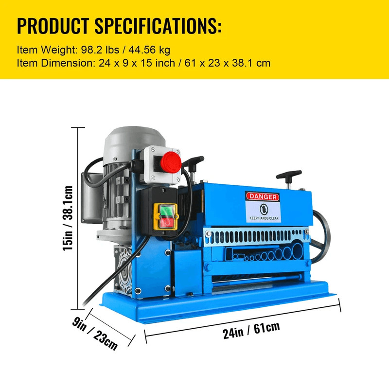 Portable Electric Wire Stripping Machine Scrap Cable Stripper 6