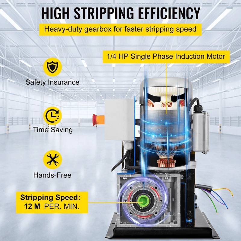 Portable Electric Wire Stripping Machine Scrap Cable Stripper 5