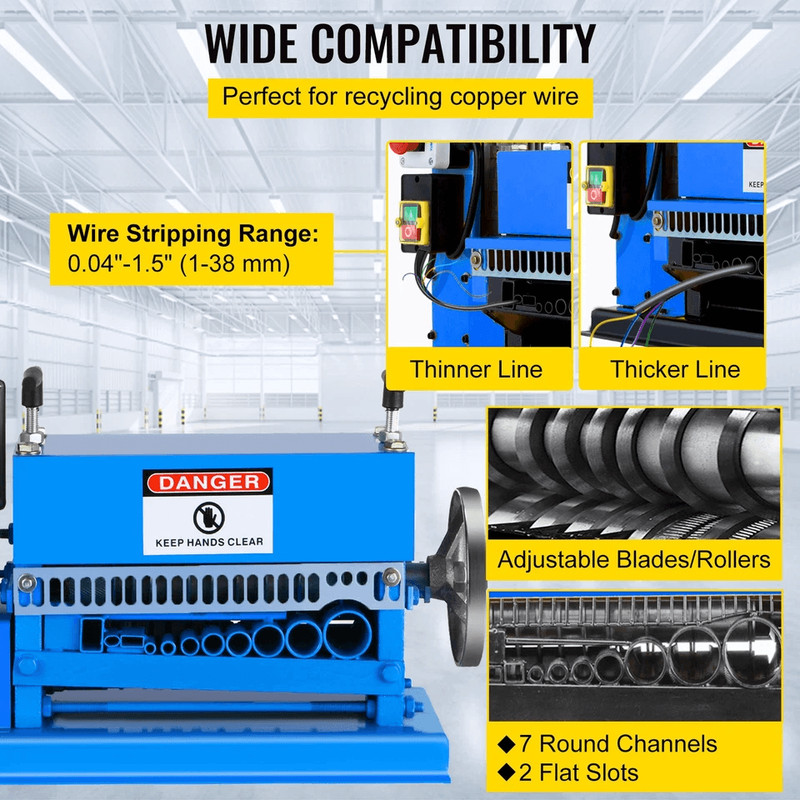 Portable Electric Wire Stripping Machine Scrap Cable Stripper 4