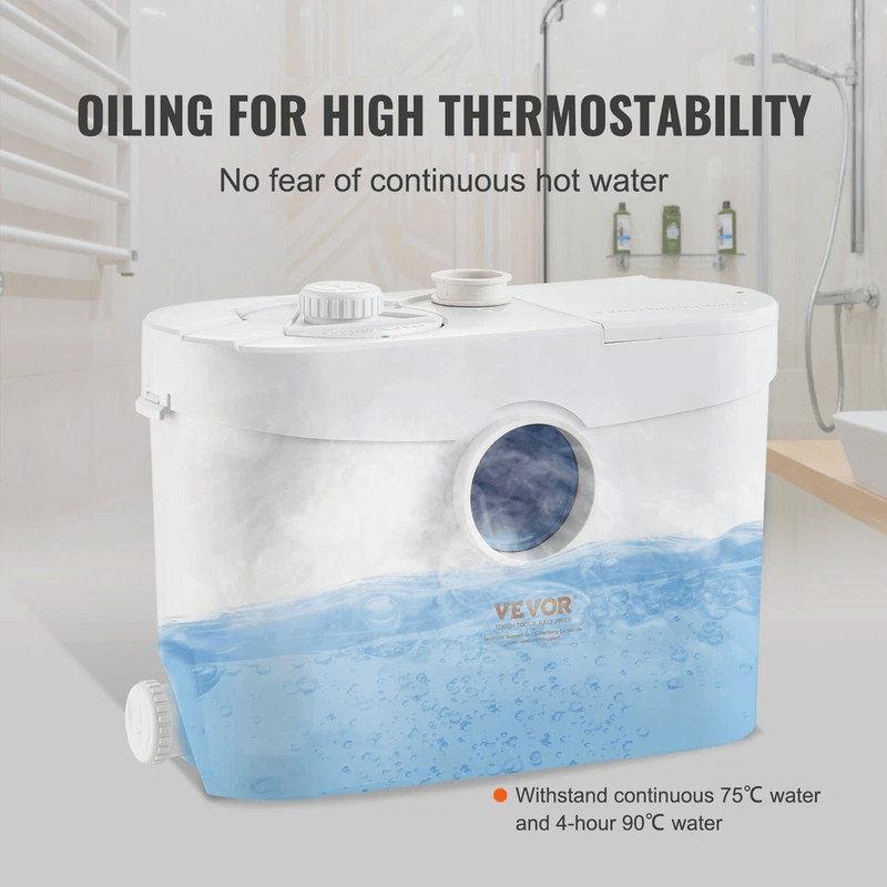 VEVOR 700W Macerator Disposal Pump Basement Sewage Solution With 3 Water Inlets Dual Outlets 6