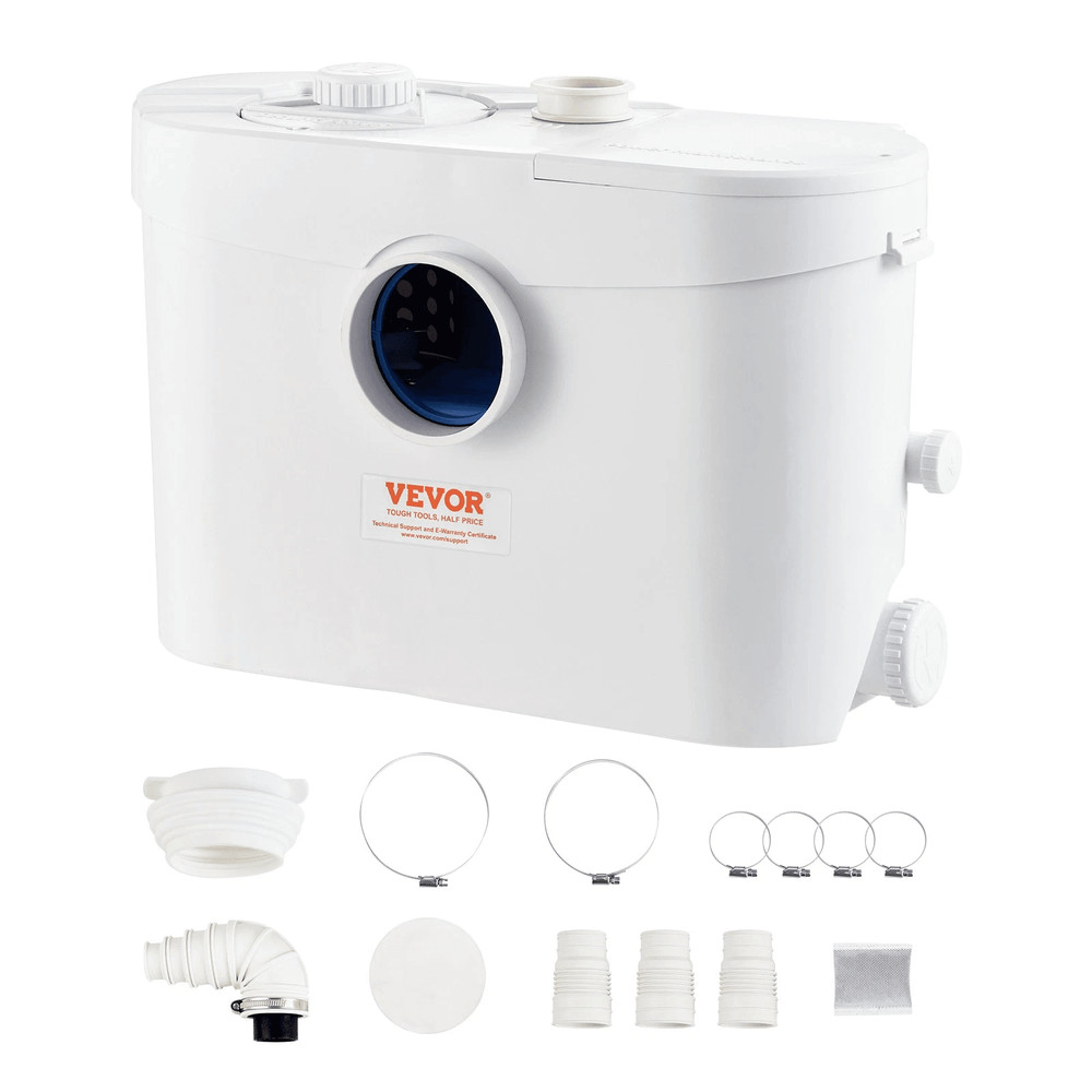 VEVOR 700W Macerator Disposal Pump Basement Sewage Solution With 3 Water Inlets Dual Outlets 8